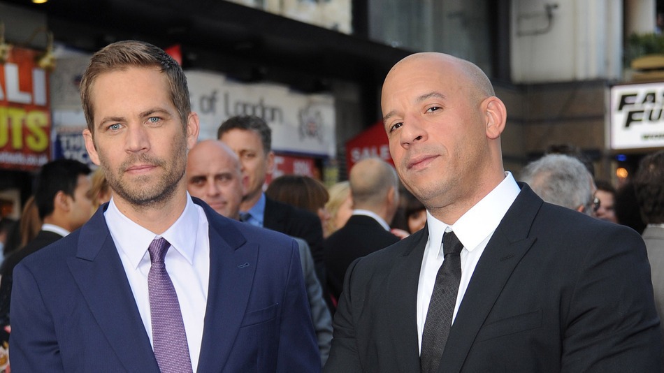 Vin Diesel pictured with the late Paul Walker (left)