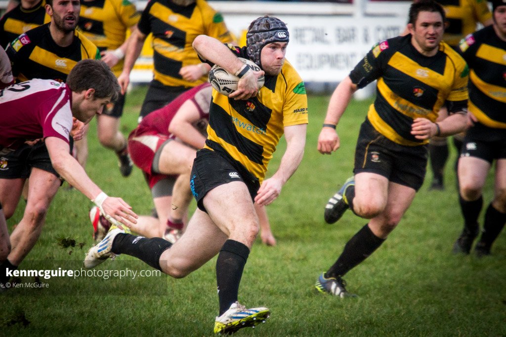 Carlow in action against Portarlington on 6th Dec 2015. Pic Credit: Ken McGuire