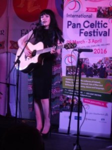 Eve Belle performing on stage in Carlow on Saturday night