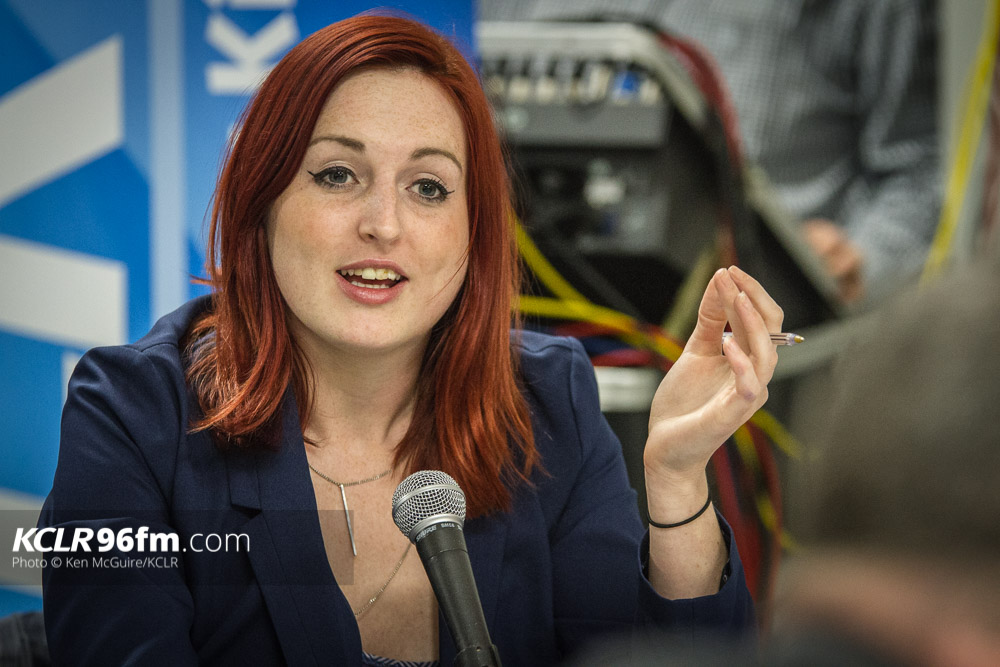 Adrienne Wallace pictured during the KCLR Election debate in February 2016. Photo: Ken McGuire/KCLR
