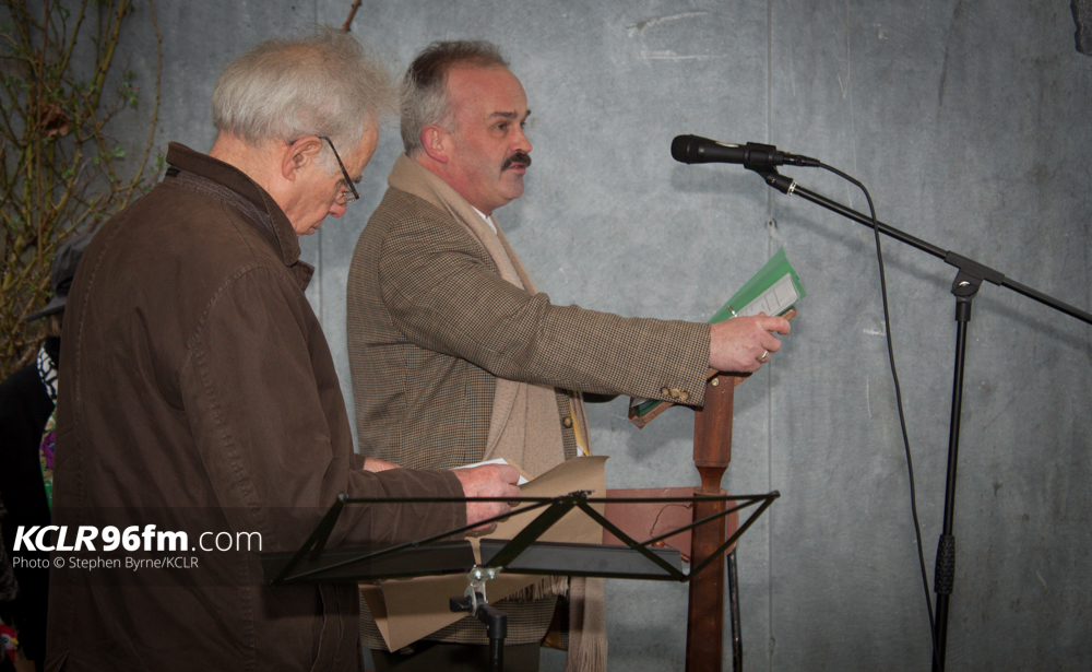 Paul Horan speaks at the commemoration in Leighlinbridge for Nurse Margaret Keogh Pic: Stephen Byrne/KCLR