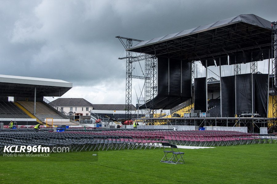 A view of the flat seating area to the front of the stage at Nowlan Park for Rod Stewart's Hits Tour. Photo: Ken McGuire/KCLR