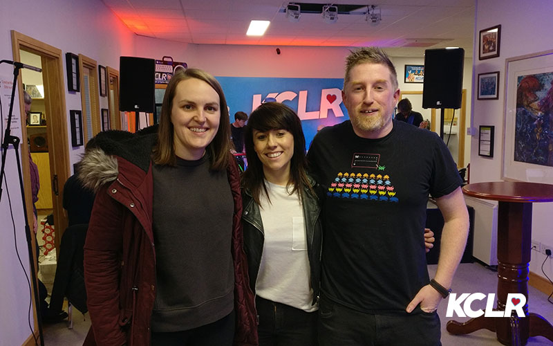 L-R: Sarah Power, Stephanie Rainey and KCLR Drive's Ken McGuire