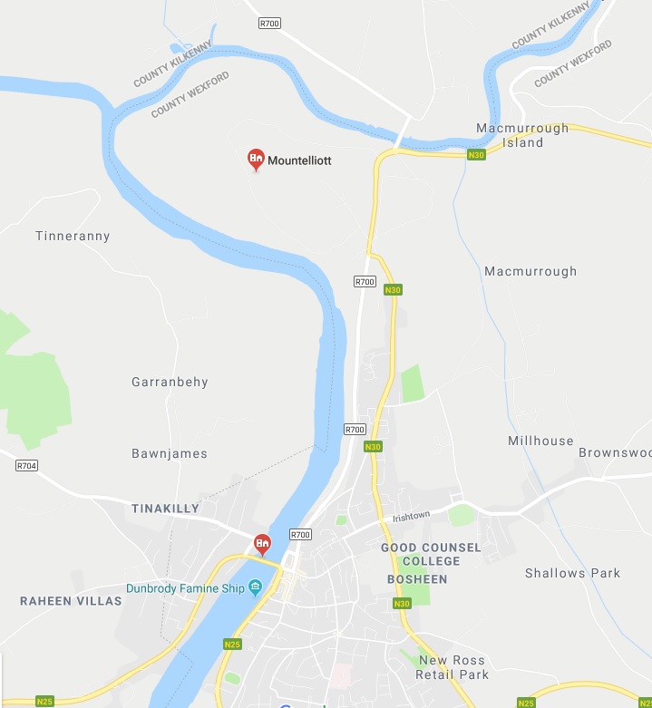 Major road closure on Kilkenny Wexford border