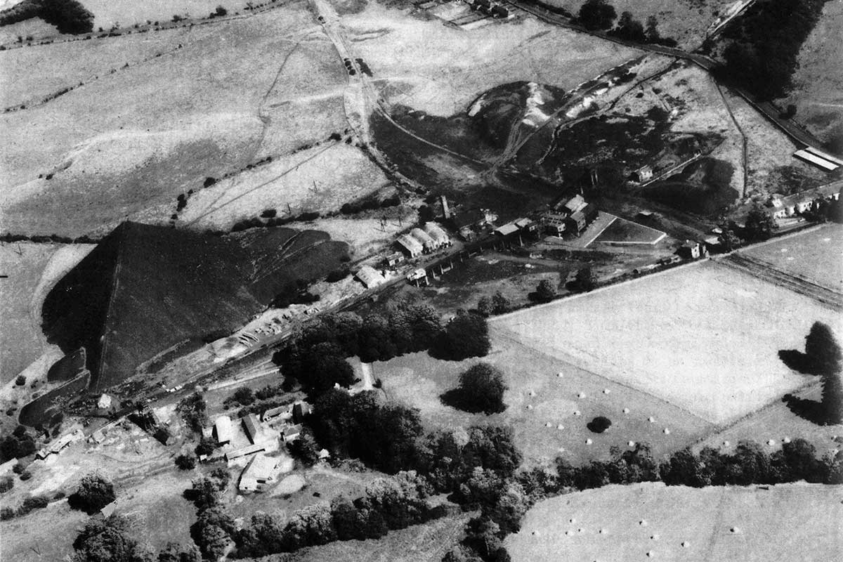 Aerial view of the Castlecomer mines