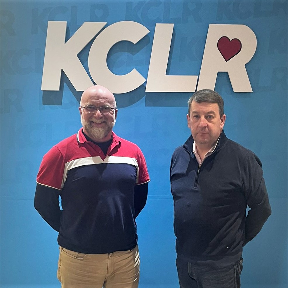 Cllr Will Paton and Cllr Pat Fitzpatrick in the KCLR studios