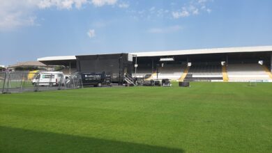 Stage being set up for Kilkenny hurlers homecoming 2022 (Edwina Grace/KCLR)