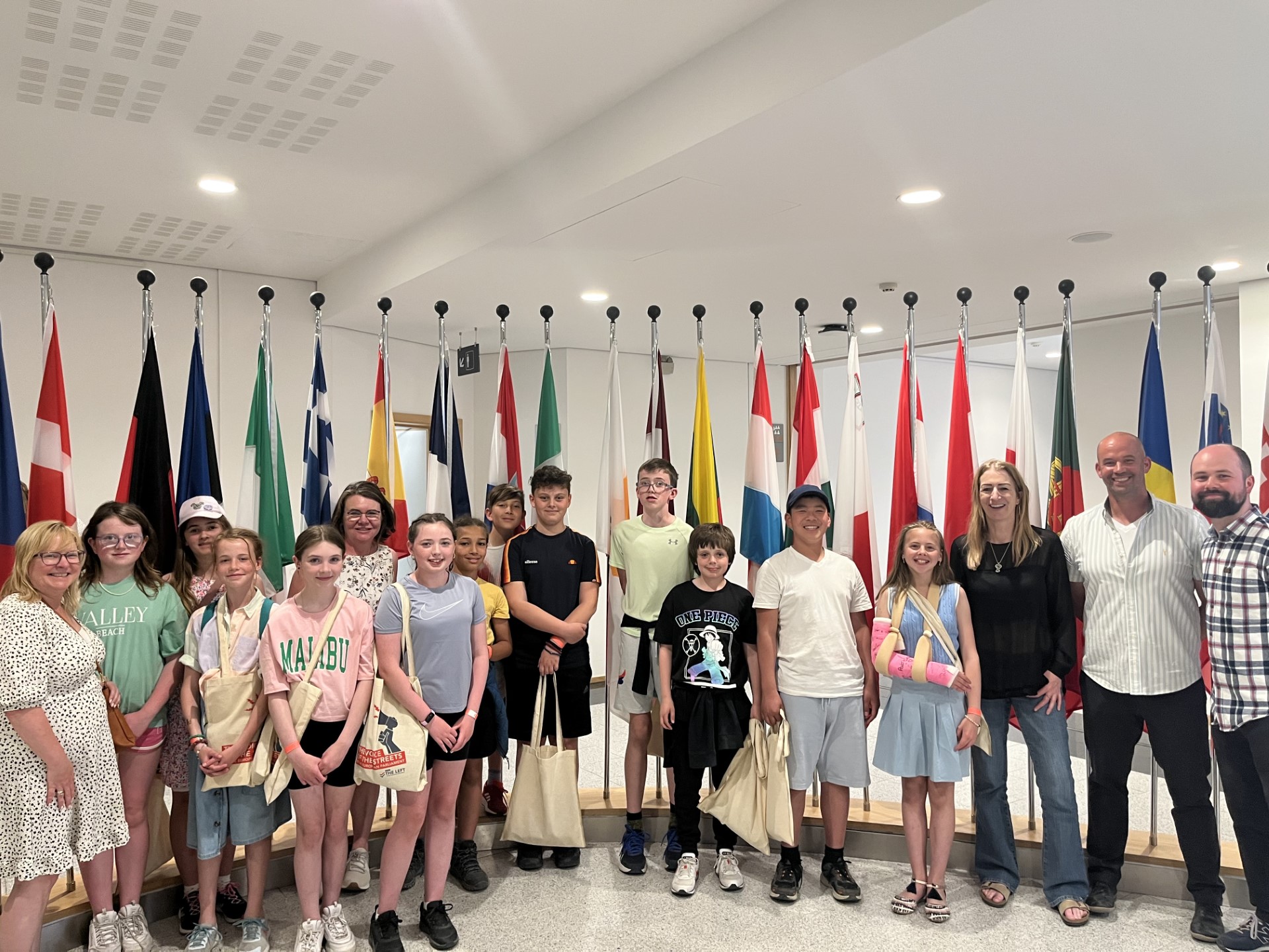 Group of Carlow primary school children are making their voices heard today in the European Parliment
