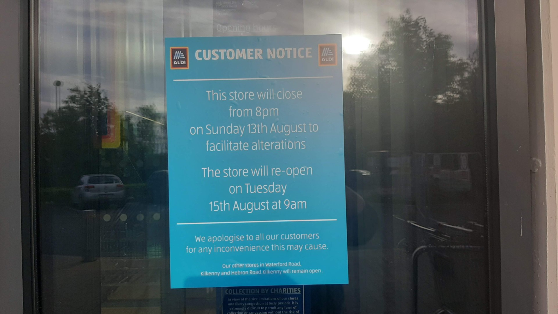 Aldi in Callan is closed today to facilitate expansion works