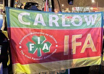 Farmers out in force in Carlow town for their postponed protest