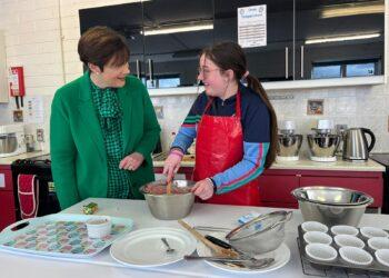 Three sod-turnings for Education Minister Norma Foley as she visited four Kilkenny city schools