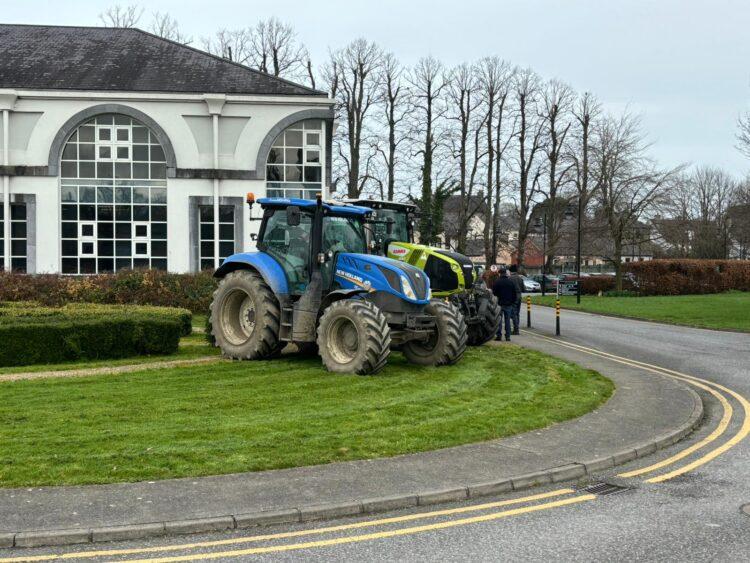 Members of Kilkenny IFA hold peaceful protest outside County hall