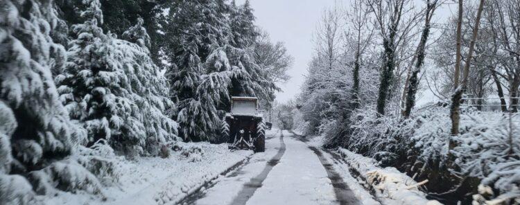 Parts of north Carlow covered in snow this morning