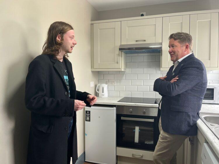 “I’m very hopeful for the future” says young man who was given keys to his new home in Carlow during ministerial visit