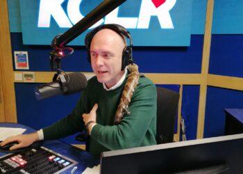 KCLR presenter Brian Redmond contends with some slithering guests