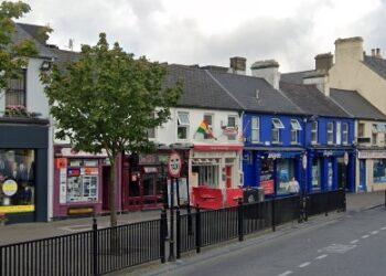 Emergency services dealing with crash scene in Carlow town