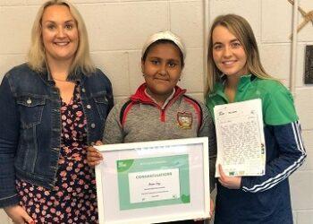 Ballon Primary School in Carlow is celebrating a gold award for one of their students