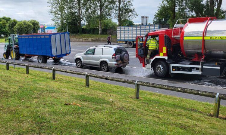 Fire crews dealing with oil spillage on outskirts of Kilkenny city