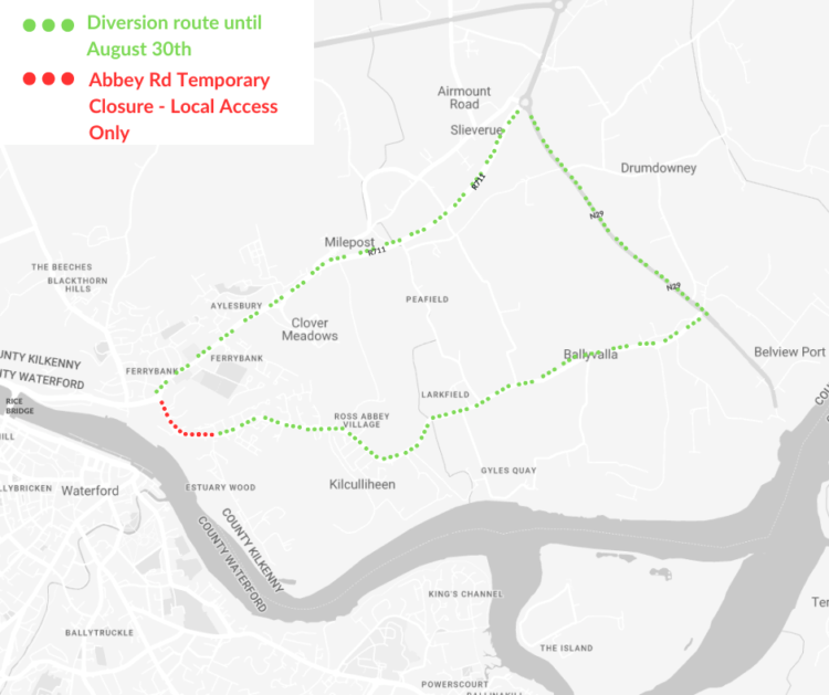 Two week extension added to Abbey Road closure on Kilkenny / Waterford border