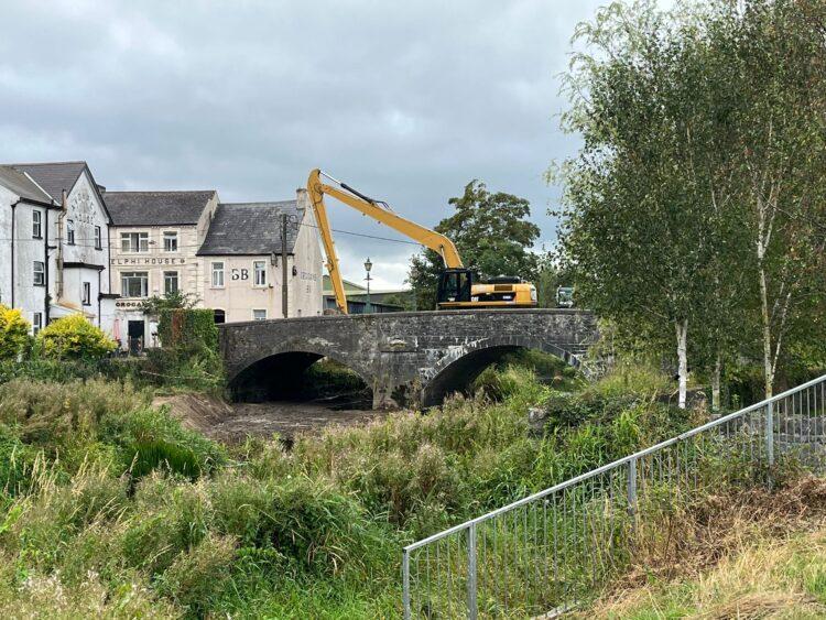 Works underway on clearing under bridge in County Kilkenny town