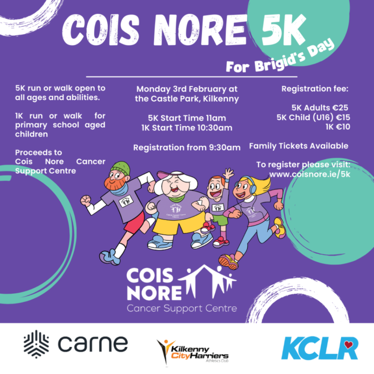 Registration is open for Cois Nore Cancer Support 5km