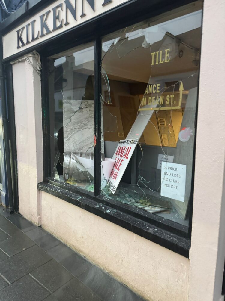 Kilkenny city premises targeted in early morning window smash