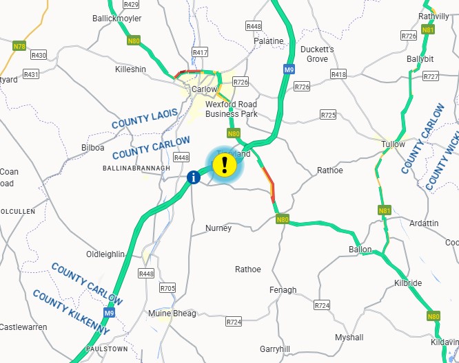 Crash on M9 in Carlow
