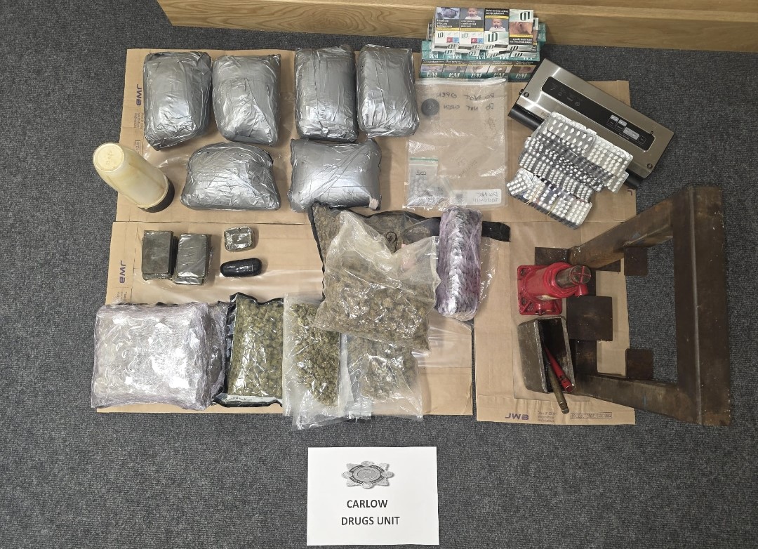 Woman arrested following drug seizure worth €1.7 million in Carlow Town
