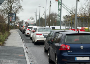 Roadworks near SETU in Carlow causing major tailback for commuters