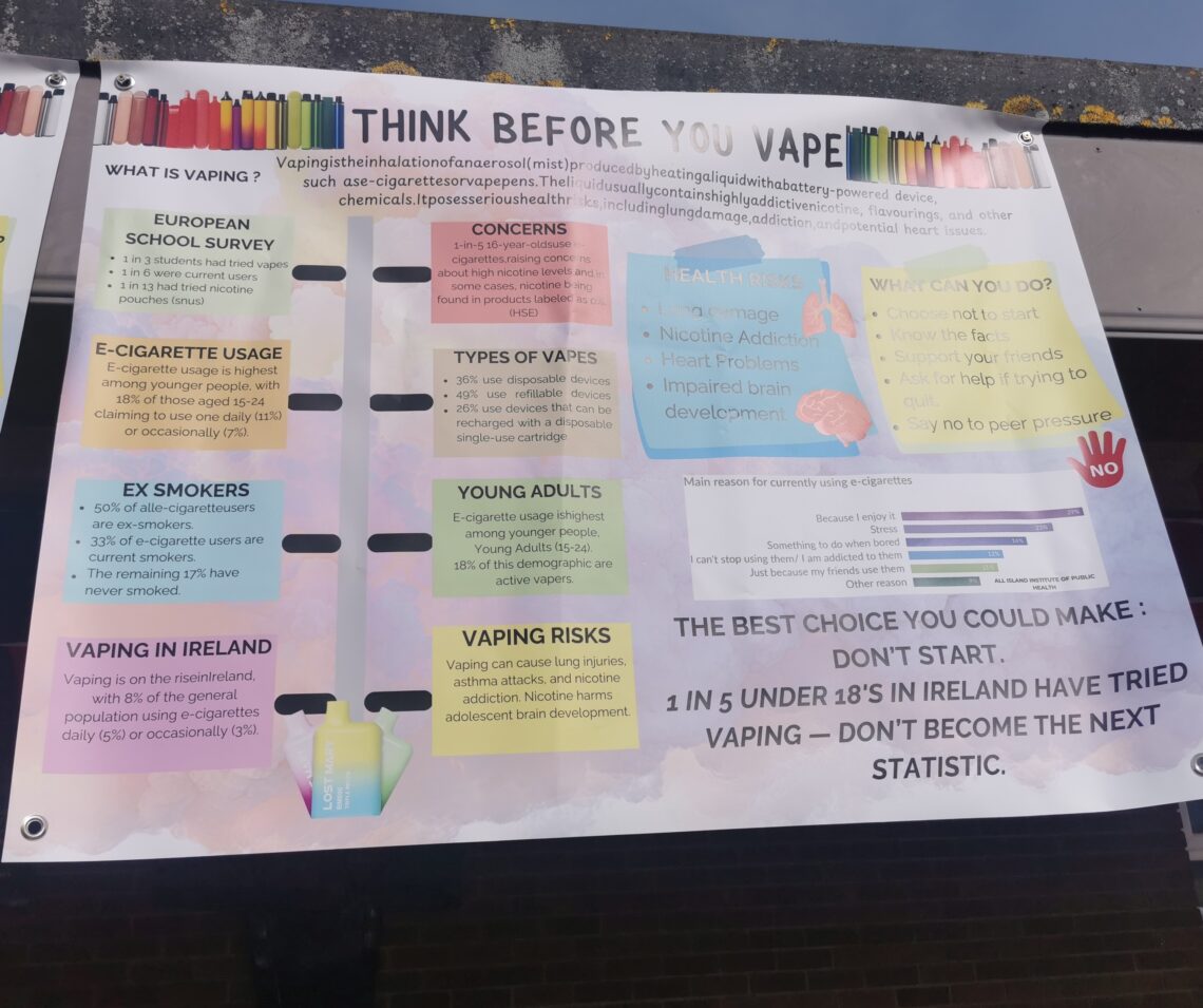 HSE’s youth vaping/nicotine prevention campaign launched at Carlow school