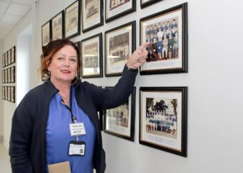 Seven decades of University Hospital Waterford’s annual nurse graduation photographs now adorn walls in the regional facility