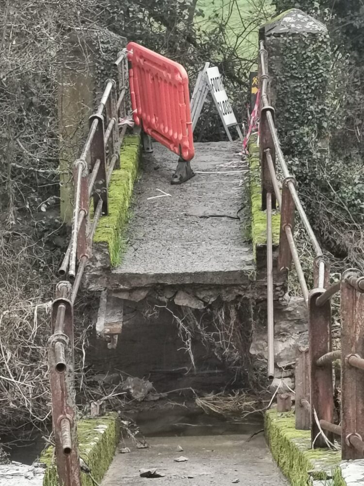 Work to replace collapsed pedestrian bridge on Kilkenny/Tipperary border may not start until summer next year at earliest