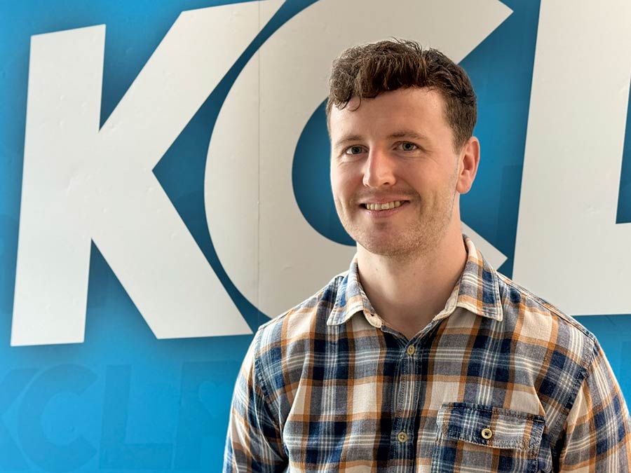 Patrick Dowling at KCLR studios
