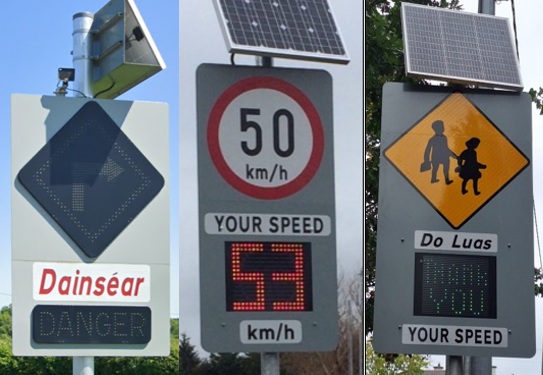 Investigations underway after road safety equipment damaged at a number of locations in County Carlow