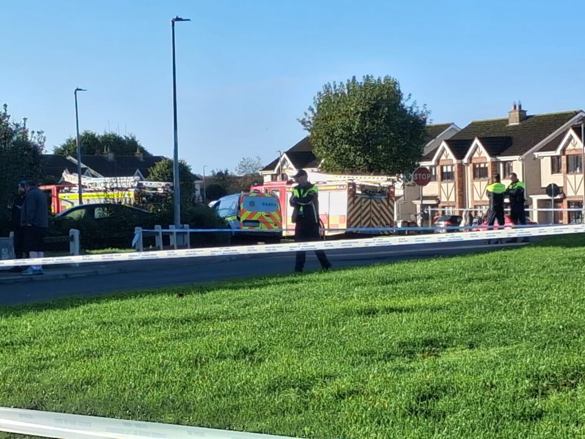 Emergency services at scene of a fire in Waterford